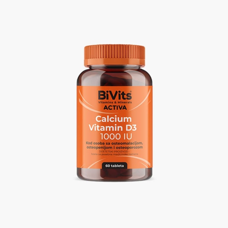 BiVits Activa Kalcijum + vitamin D3 1000IU 60 tableta